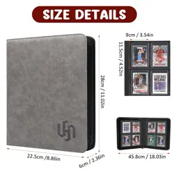 Toploader Binder, 4 Pocket Top Loader Card Binder Holds 112 Toploaders for Tr... - Image 4