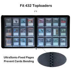 12-Pocket Toploader Binder, Holds 432 Toploaders 12 Pocket Top Loader Card St... - Image 2