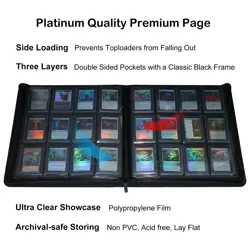 12-Pocket Toploader Binder, Holds 432 Toploaders 12 Pocket Top Loader Card St... - Image 3