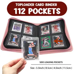 Toploader Binder, 4 Pocket Top Loader Card Binder Holds 112 Toploaders for Tr... - Image 4