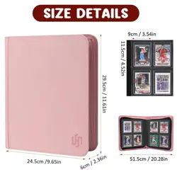 Toploader Binder, 4 Pocket Top Loader Card Binder Holds 112 Toploaders for Tr... - Image 5