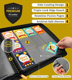 12 Pocket Card Binder, 864 Pockets Side Loading Trading Card Collection Binde... - Image 3