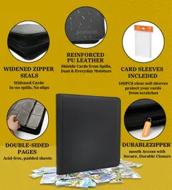 12 Pocket Card Binder, 864 Pockets Side Loading Trading Card Collection Binde... - Image 4