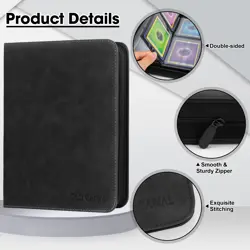 Top Loader Binder, 4 Pockets Card Binder Holds 112 Top Loaders, Premium Tradi... - Image 5