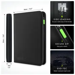 9 Pocket Trading Card Zip Binder, 360 Cards, Premium Exo-Tec Album Material, ... - Image 2