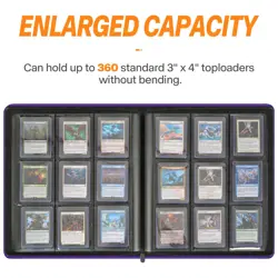 9-Pocket Toploader Binder, Holds 360 3" x 4" Rigid Card Holders, Top Loader C... - Image 2