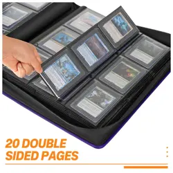 9-Pocket Toploader Binder, Holds 360 3" x 4" Rigid Card Holders, Top Loader C... - Image 5