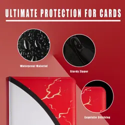 Toploader Card Binder,4 Pocket(3x 4") Holds 112+ Toploaders，Double-Sided Pock... - Image 2