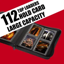 Toploader Card Binder,4 Pocket(3x 4") Holds 112+ Toploaders，Double-Sided Pock... - Image 4