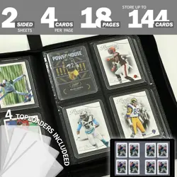 Toploader Binder 4 Pockets, Portable Trading Card Binder Holder Albums Book f... - Image 2