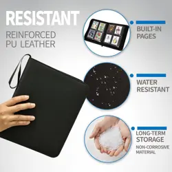 Toploader Binder 4 Pockets, Portable Trading Card Binder Holder Albums Book f... - Image 4