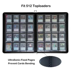 16-Pocket Toploader Binder, Holds 512 Toploaders 16 Pocket Top Loader Card St... - Image 2