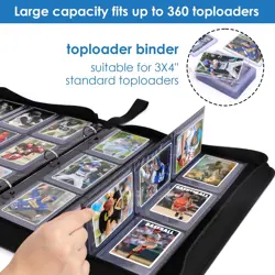 360 Pockets Toploaders Binder, 9 Pocket Toploaders Trading Card Binder for 3”... - Image 4