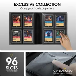 Toploader Binder Holds 96+ Toploaders - 4 Pocket Top Loader Card Storage Case... - Image 4