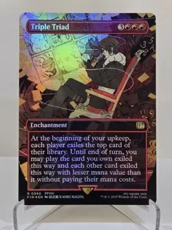 MTG Triple Triad 340 (Borderless) Foil Final Fantasy Magic The Gathering - Image 1