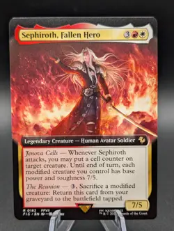 MTG: Sephiroth, Fallen Hero | Borderless Non-Foil| Final Fantasy | NM Pack fresh - Image 1