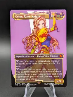 MTG: Celes, Rune Knight | Non-Foil Borderless | Final Fantasy | NM Pack Fresh| - Image 1