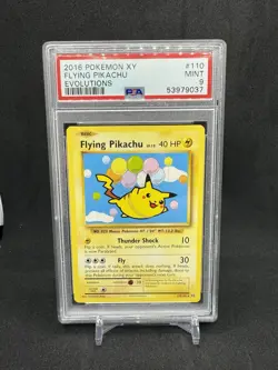 Pokemon XY Evolutions Flying Pikachu #110/108 2016, PSA 9 - Image 1