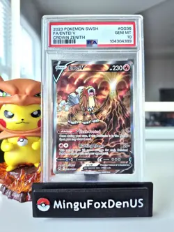 PSA 10 GEM MINT 💎 2023 Pokemon Entei v GG36/GG70 Full Art Alt Art Crown Zenith - Image 1