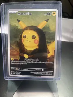 Mona Pika (Pikachu) - Pokemon x Van Gogh ACG Art DIY Card Custom FREE SHIPPING - Image 1