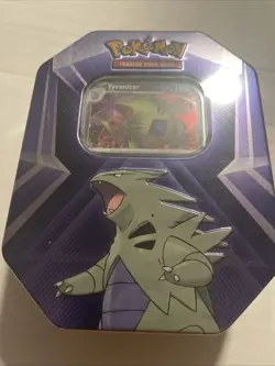 Pokemon Triple Whammy TYRANITAR Tin 3 Booster Packs 3 Foil Cards TCG New Sealed - Image 1