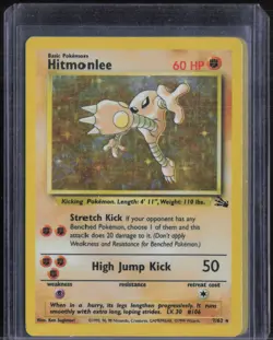 1999 Pokemon Fossil Holo #7 Hitmonlee - Image 1