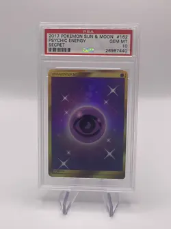 2017 Pokemon Sun & Moon Psychic Energy Secret PSA 10 GEM - Image 1