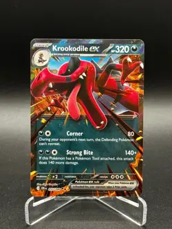 Krookodile ex 055/086 Double Rare ME04: Chaos Rising Pokemon NM/M - Image 1