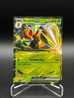 Beedrill ex 003/086 Double Rare ME04: Chaos Rising Pokemon NM/M - Image 1