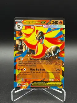 Mega Pyroar ex 015/086 Double Rare ME04: Chaos Rising Pokemon NM/M - Image 1