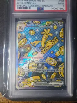 Pokemon TCG 2025 Gholdengo ex 164/131 Prismatic Evolutions SIR Holo PSA 9 - Image 1