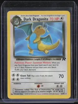 2000 Pokemon Team Rocket #22 Dark Dragonite - Image 1