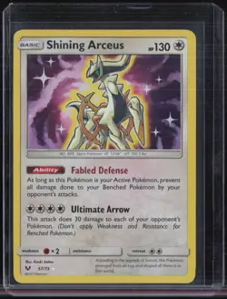 2017 Pokemon Sun & Moon Shining Legends Holo #57 Shining Arceus - Image 1
