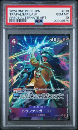 Trafalgar Law 2024 One Piece JAPANESE PRB01- Alternate Art #010 PSA 10 - Image 1
