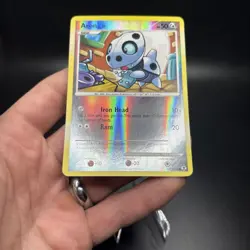 Aron 57/111 Reverse Holo Rising Rivals Pokemon Vintage Card NM -j - Image 3