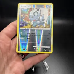 Aron 57/111 Reverse Holo Rising Rivals Pokemon Vintage Card NM -j - Image 4