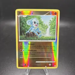 Meditite 89/130 Diamond & Pearl Reverse Holo Pokemon Card NM -j - Image 1