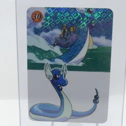 1996 Japanese Vending Pokemon Holo Prism Sticker Card Dragonair Jigglypuff #30 - Image 2