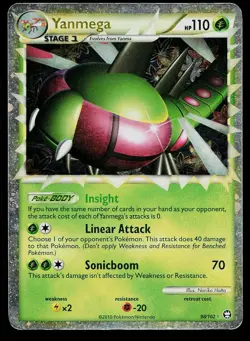 Pokemon Card HGSS Triumphant Yanmega 98/102 Prime Rare Holo - Image 1