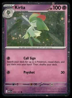 Kirlia (Cosmos Holo) Holo Common Miscellaneous Cards & Products 059/132 NM - Image 1