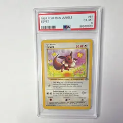 Pokemon TCG Eevee Jungle 51/64 Unlimited Regular PSA 6 EX-MT Card - Image 1