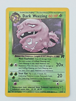 Dark Weezing Holo 14/82 Team Rocket Set Unlimited Vintage Pokemon Card 2000 LP - Image 1