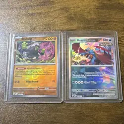 Master Ball Pattern Okidogi & Roaring Moon Prismatic Evolution Pokemon Cards - Image 1