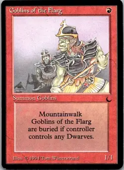 Goblins of the Flarg Vintage MTG The Dark Red Creature Magic The Gathering Card - Image 1