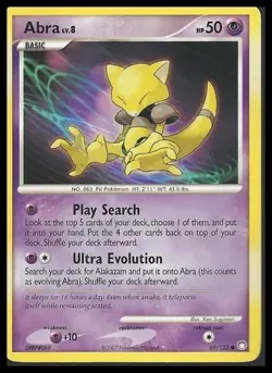 POKEMON ABRA LV.8 COMMON MYSTERIOUS TREASURES NM CARD - Image 1