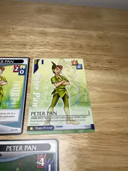 3 KINGDOM HEARTS TCG Disney Cards Peter Pan 16/128C, 11/91U & 48/162C Lvl 1 & 3 - Image 3
