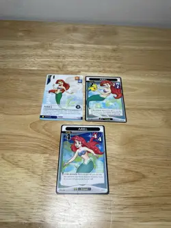 3 Kingdom Hearts TCG Disney Cards “Ariel” 39/162C, 14/91R & 10/91C Level 1,2 & 4 - Image 1