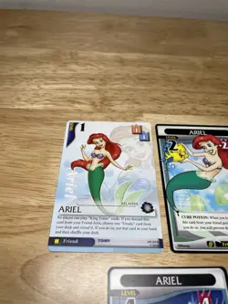 3 Kingdom Hearts TCG Disney Cards “Ariel” 39/162C, 14/91R & 10/91C Level 1,2 & 4 - Image 2