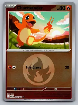 CHARMANDER (ENERGY SYMBOL PATTERN) 020/217 HOLO ASCENDED HEROES POKEMON NM - Image 1