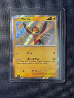 Wattrel 145/091 SV: Pokemon Paldean Fates Baby Shiny Rare Holo - Image 1